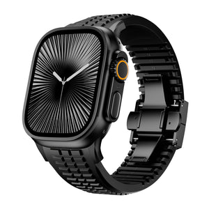 Apple Watch Ultra premium siliconen band (zwart)