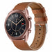 Samsung Galaxy Watch 3 41mm leren bandje (strak bruin)