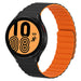 Samsung Galaxy Watch 4 40mm Magnetic Silicone Strap Perfect Fit (Black/Orange)
