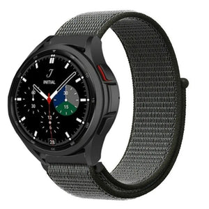 Nylon Strap, green, on a watch, 3/4 front view