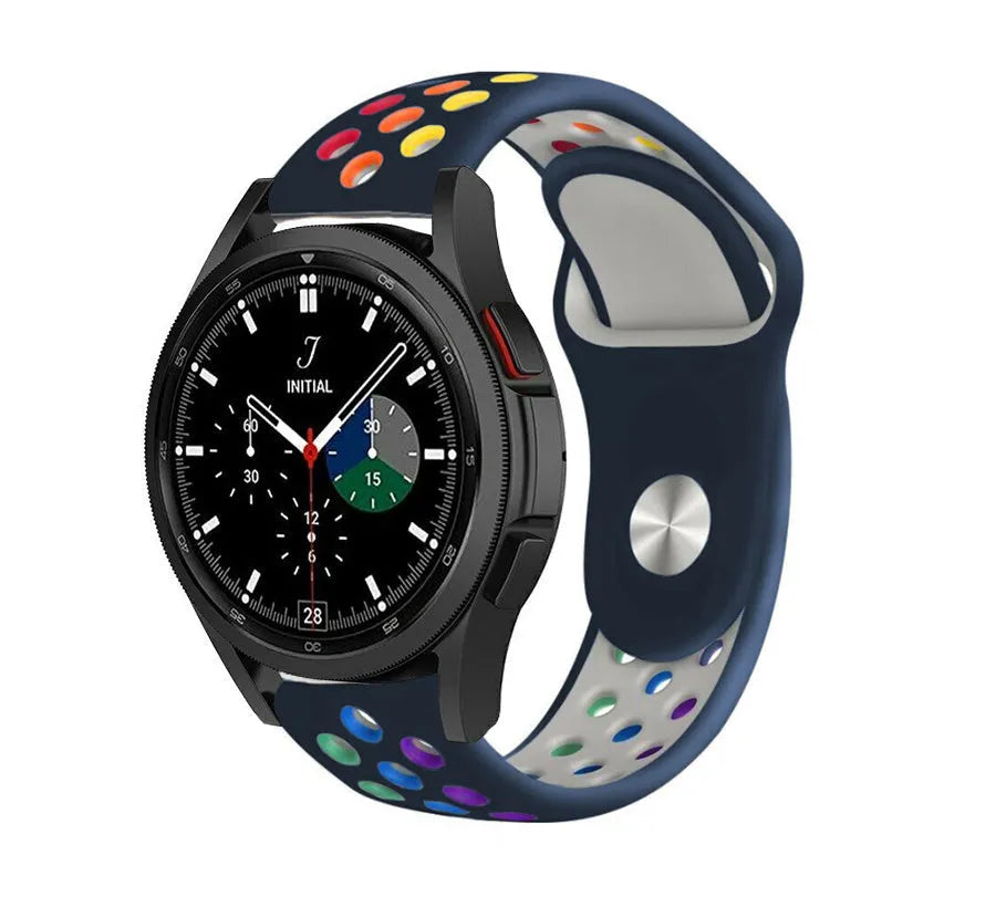 Silicone Sport Strap, on a watch, 3/4 front view