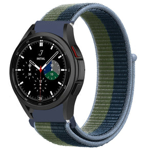 Nylon Strap, moss green, on a watch, 3/4 front view
