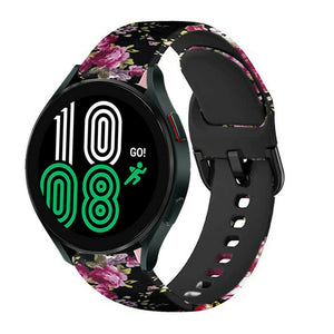 Print Silicone Strap, on a watch, 3/4 front view