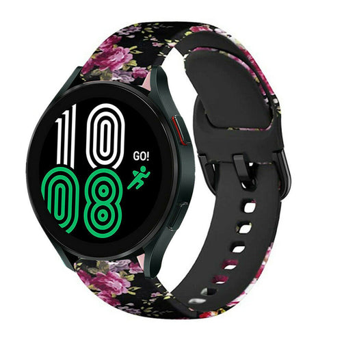 Print Silicone Strap, on a watch, 3/4 front view