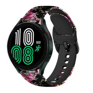 Print Silicone Strap, on a watch, 3/4 front view