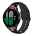 Samsung Galaxy Watch 4 44mm Pink Flower Siliconen bandje