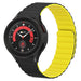 Samsung Galaxy Watch 5 Pro magnetisch siliconen bandje perfect fit (zwart/geel)