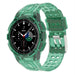 Samsung Galaxy Watch 4 Classic 46mm siliconen bandje met frame (transparant groen)