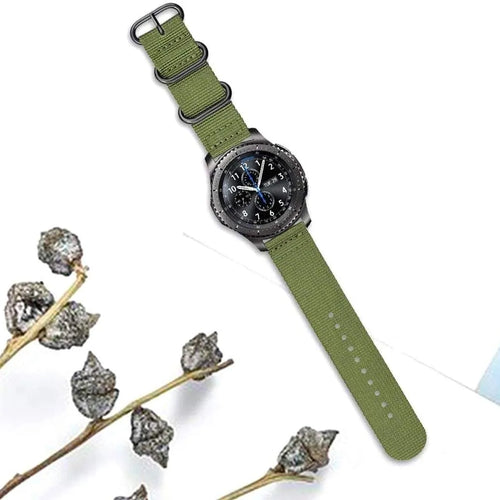 Nylon Buckle Strap, on a watch, 3/4 front view