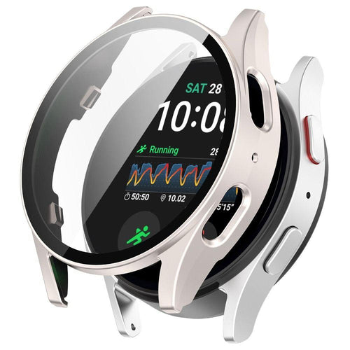Samsung Galaxy Watch 7 40mm hard case met glas (sterrenlicht)