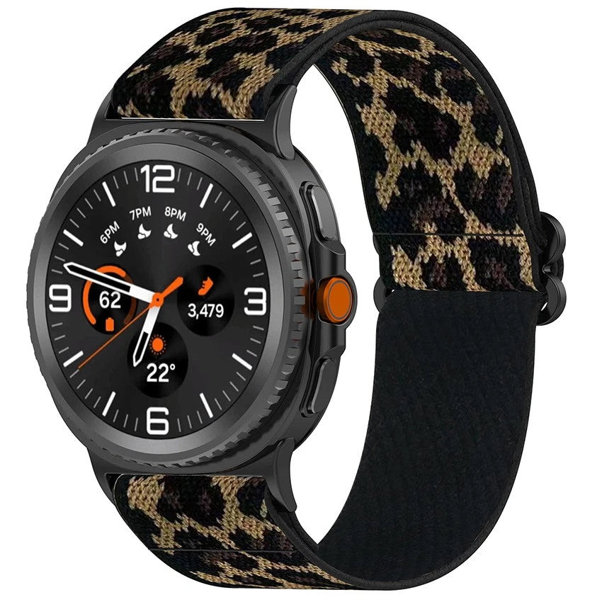 Samsung Galaxy Watch 8 Classic elastisch bandje (Leopard)
