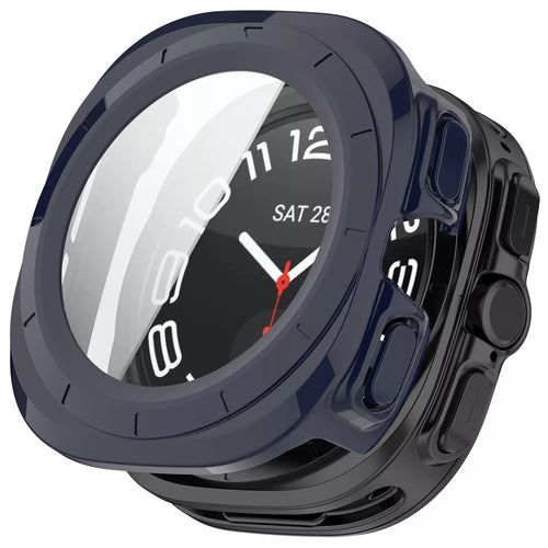 Samsung Galaxy Watch Ultra hard case met glas (donkerblauw)