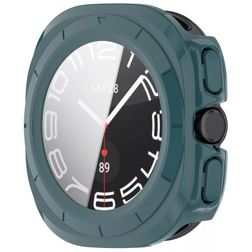 Samsung Galaxy Watch Ultra hard case met glas (dennengroen)