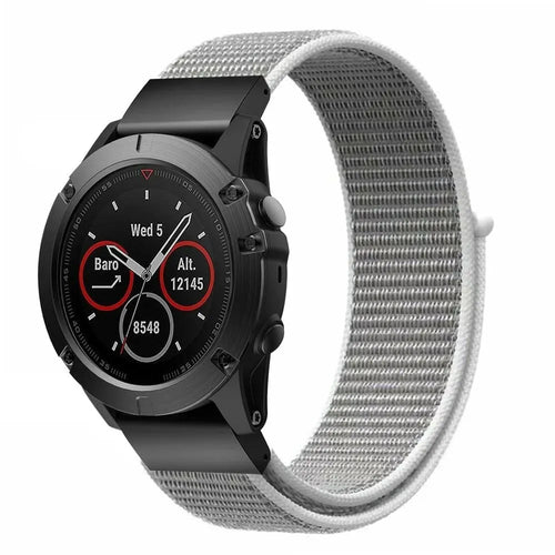 Nylon Strap, seashell, on a watch, 3/4 front view