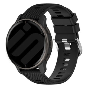 Coros Apex 4 - 42mm siliconen bandje (zwart)