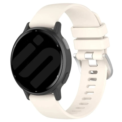 Silicone Classic Strap, starlight, on a watch, 3/4 front view