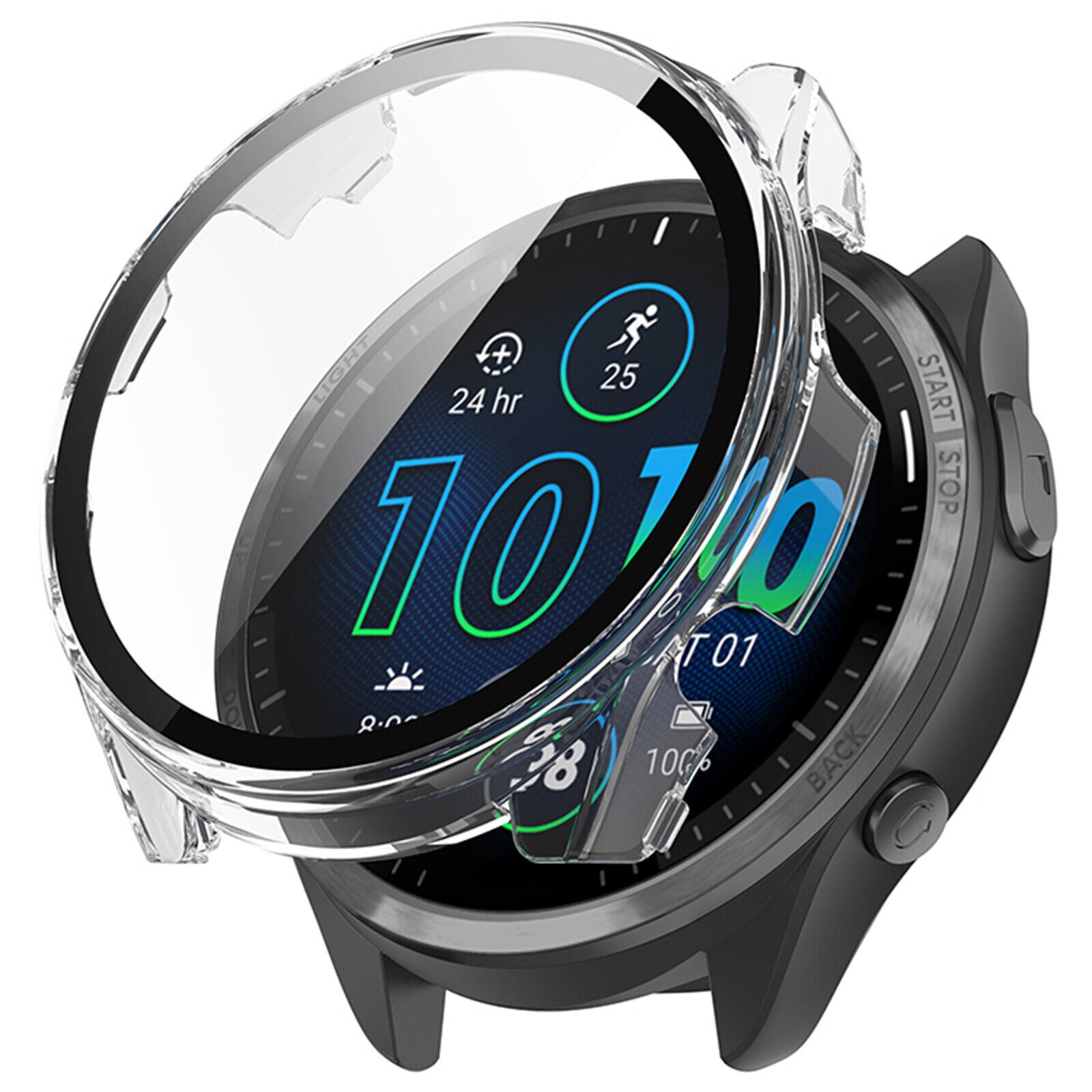 Garmin Forerunner 965 hard case met glas