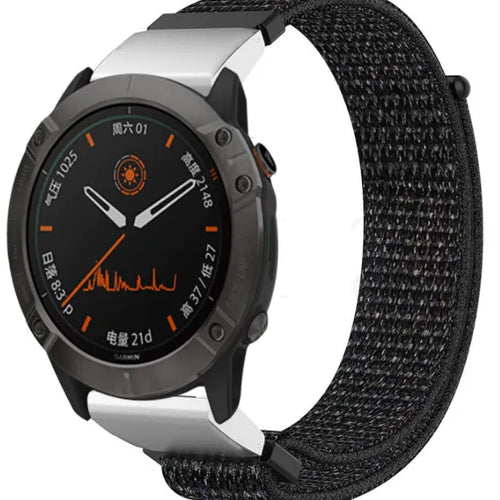 Garmin MARQ nylon band (zwart)