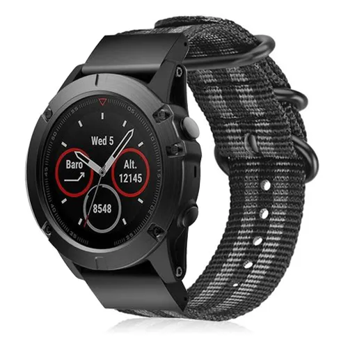 Garmin D2 Mach 2 - 51mm Nylon Strap with Buckle (Black/Grey)