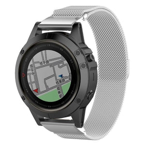 Garmin Tactix 7 Milanese band (zilver)
