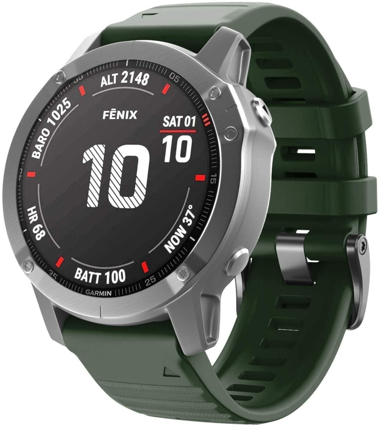 Garmin Tactix 7 siliconen bandje (donkergroen)