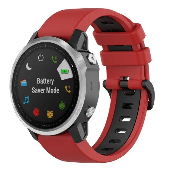 Garmin Descent Mk2S sport gesp band (rood/zwart)