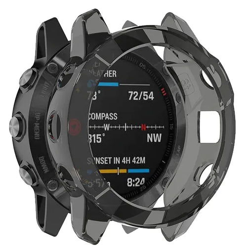 Garmin Fenix 6s TPU Case (Transparent Black)