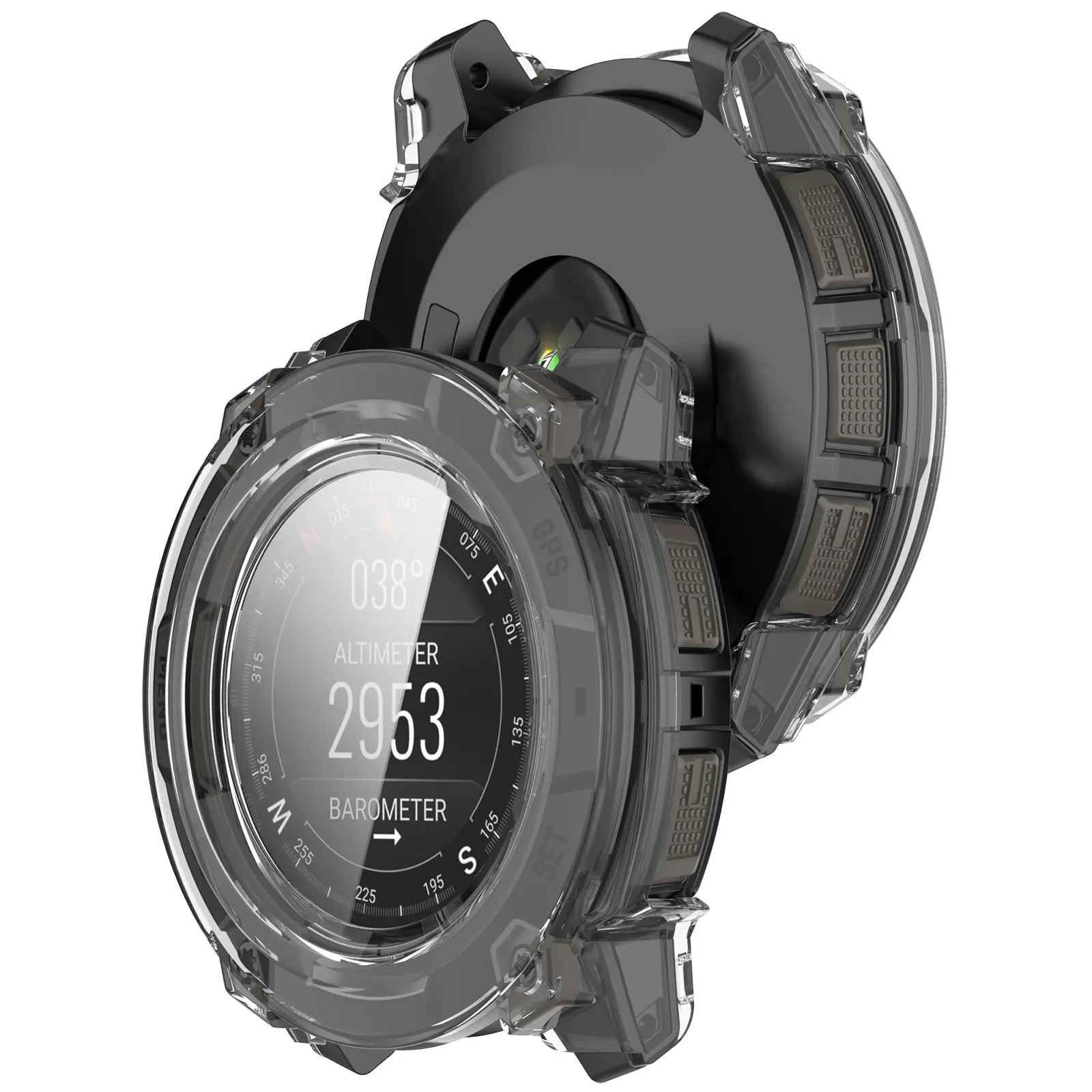 Garmin Instinct 3 - 45mm hard case met glas (transparant)