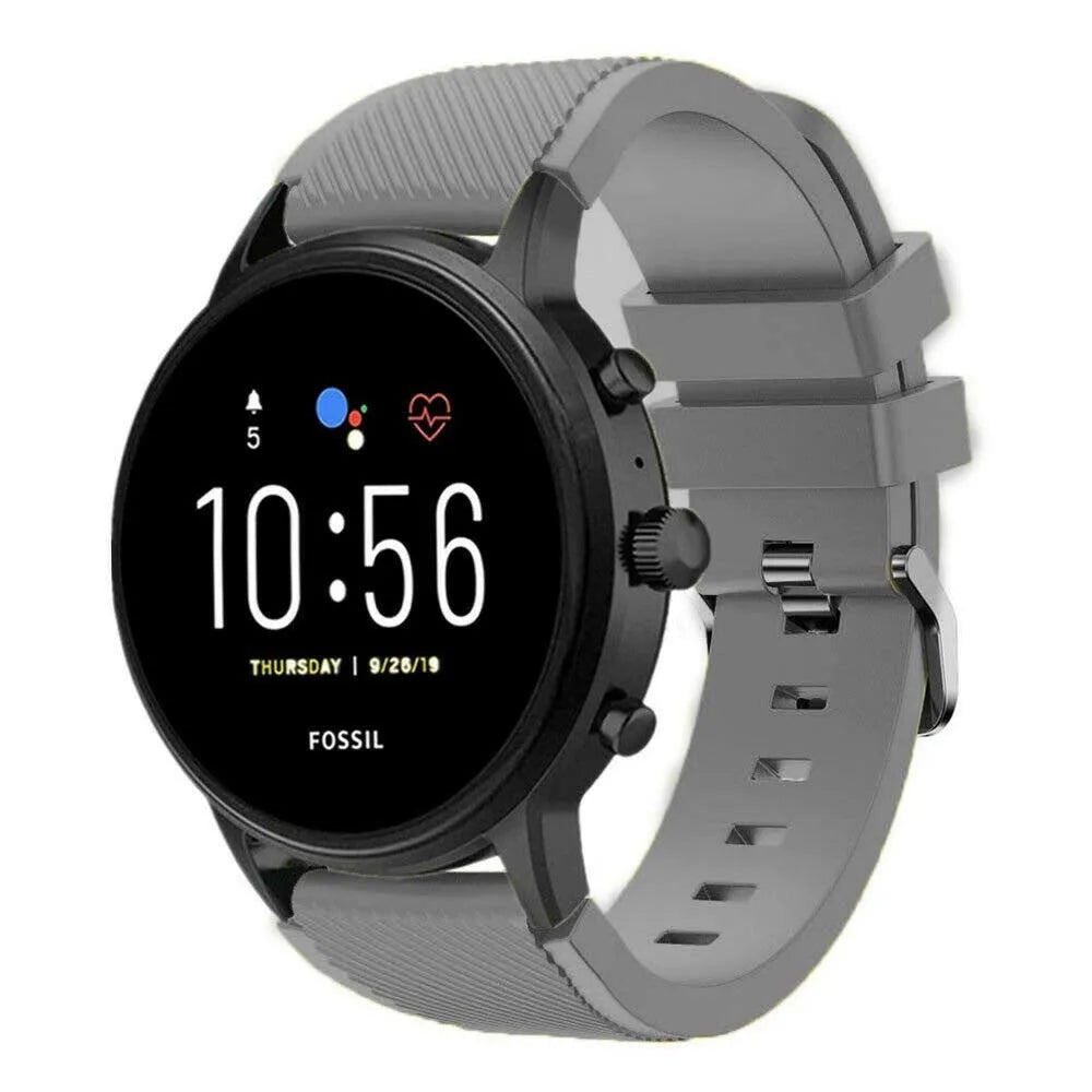 Fossil Gen 4 Explorist (HR) siliconen bandje (grijs)