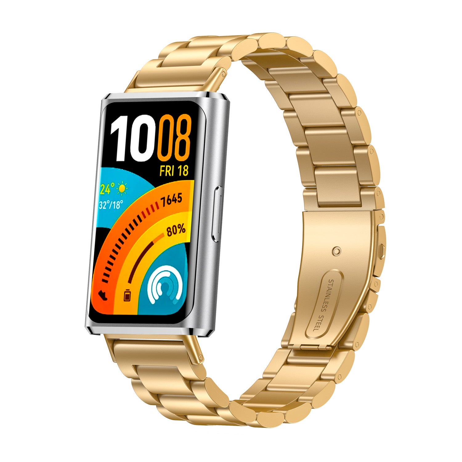 Huawei Band 11 Pro stalen band (goud)