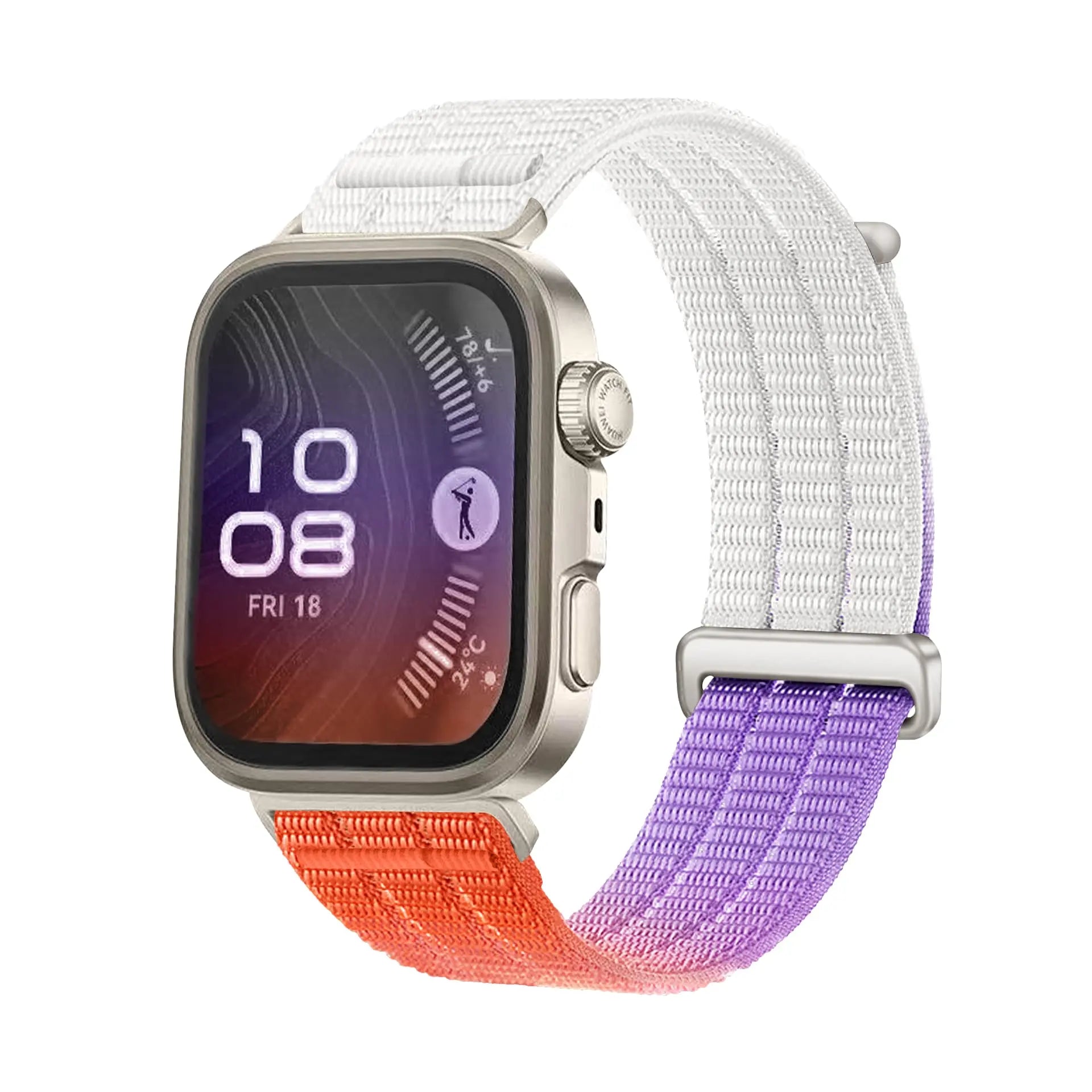 Huawei Watch Fit 5 nylon air band (gradient oranje)