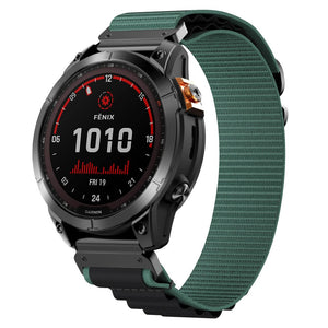 Garmin Epix Gen 2 - 47mm Alpine nylon bandje (groen/zwart)