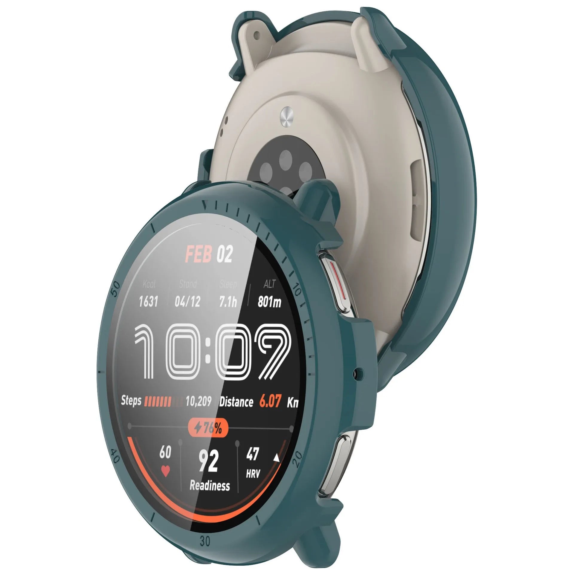 Amazfit Active 2 PC case met glas (groen)