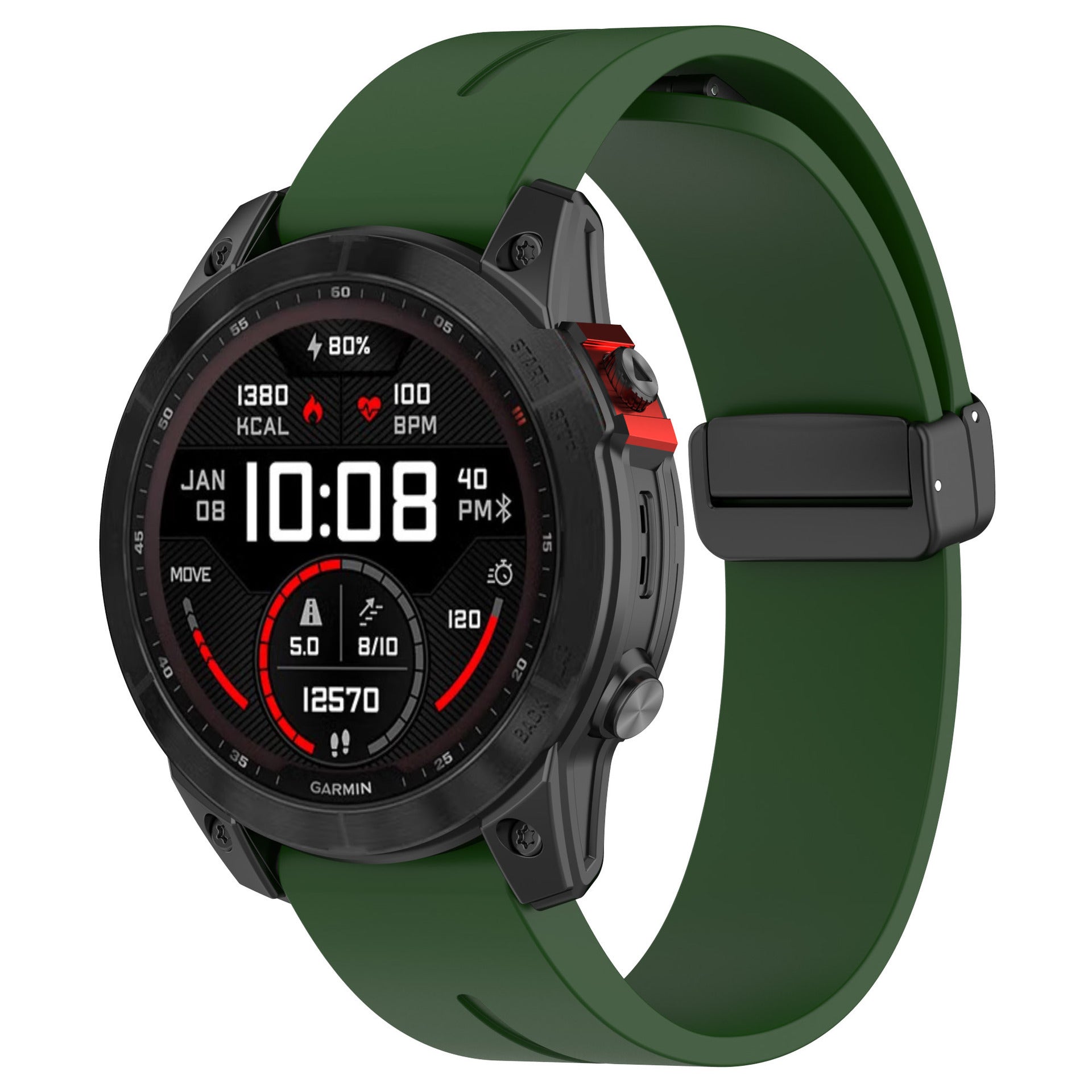 Garmin Tactix 7 Pro sport band met D-buckle (legergroen)