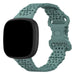 Fitbit Versa 4 siliconen bandje met patroon (groen)
