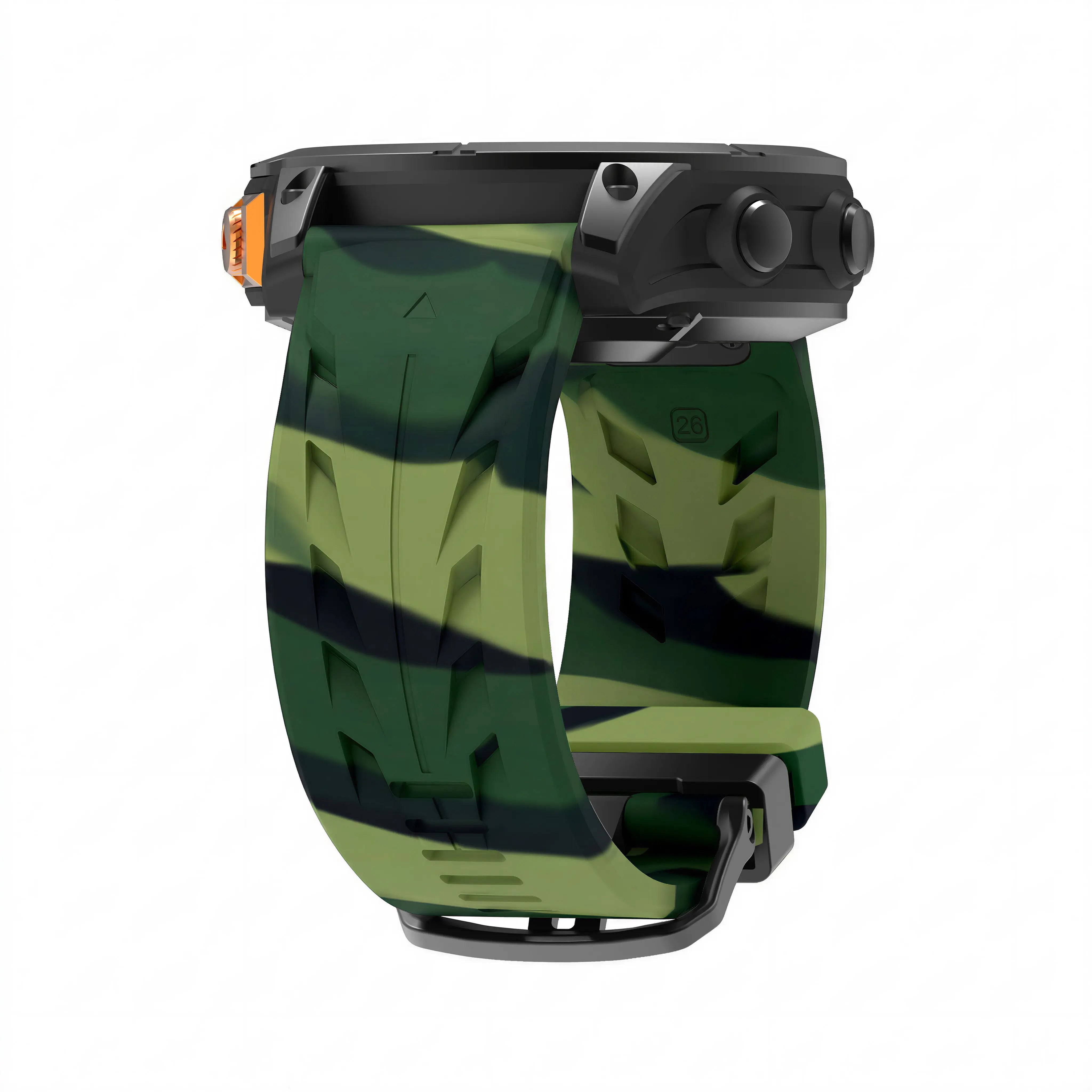 Garmin Forerunner 745 Race Silicone Strap (Green Camouflage)