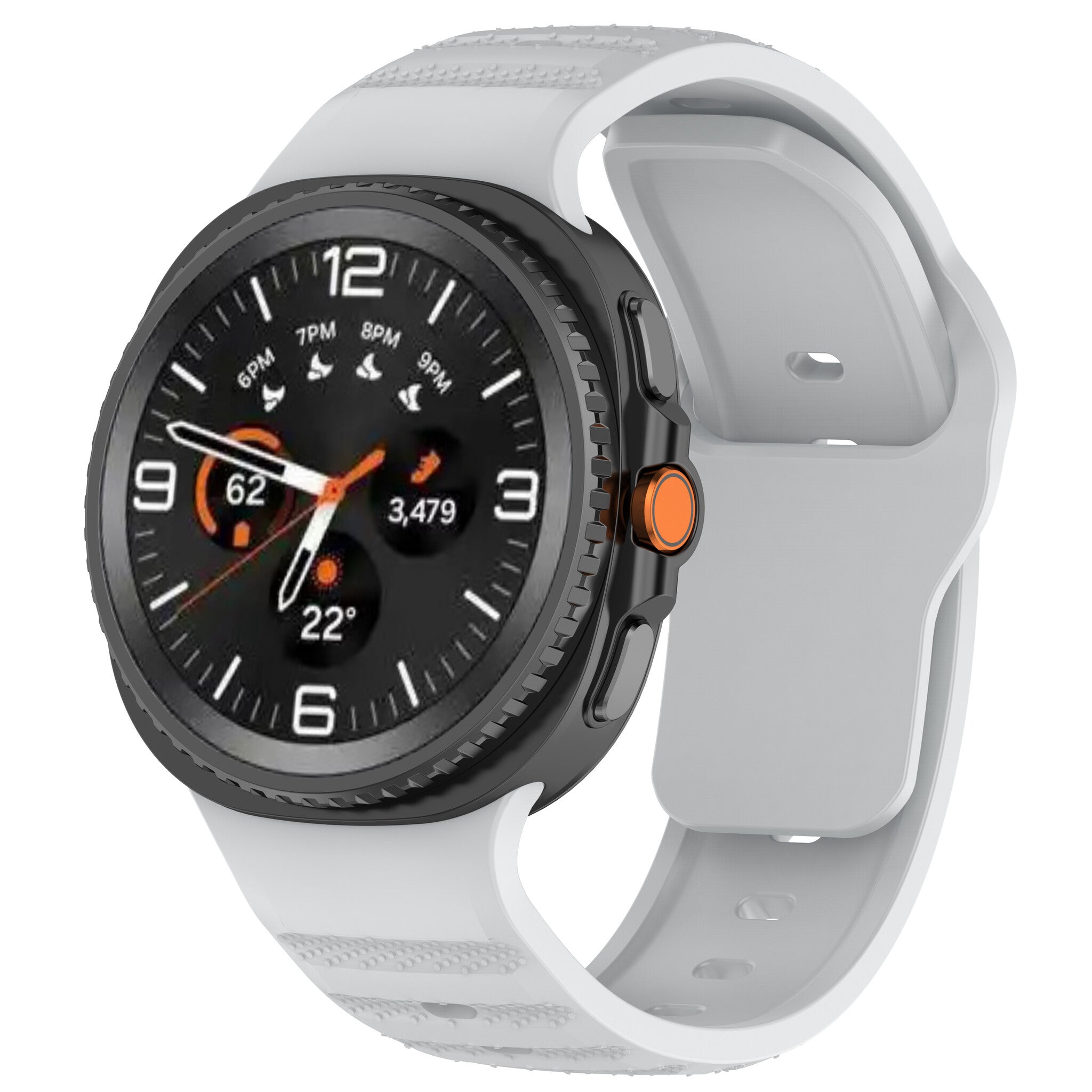 Samsung Galaxy Watch 8 - 44mm Outdoor Silicone Strap (Grey)
