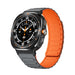 Samsung Galaxy Watch Ultra magnetisch siliconen bandje (grijs/oranje) 