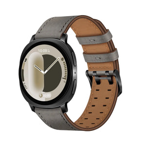 Samsung Galaxy Watch 8 Classic Double Pin Leather Strap (Grey)