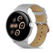 Google Pixel Watch 4 - 45mm modern leren band (grijs)