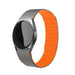 Samsung Galaxy Watch 7 - 44mm Magnetic Silicone Strap (Gray/Orange)