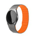 Samsung Galaxy Watch 7 - 40mm Magnetic Silicone Strap (Gray/Orange)