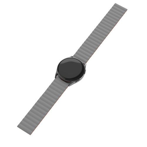 Amazfit Balance 2 magnetisch siliconen bandje (grijs/oranje)