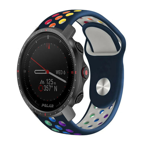 Silicone Sport Strap, on a watch, 3/4 front view
