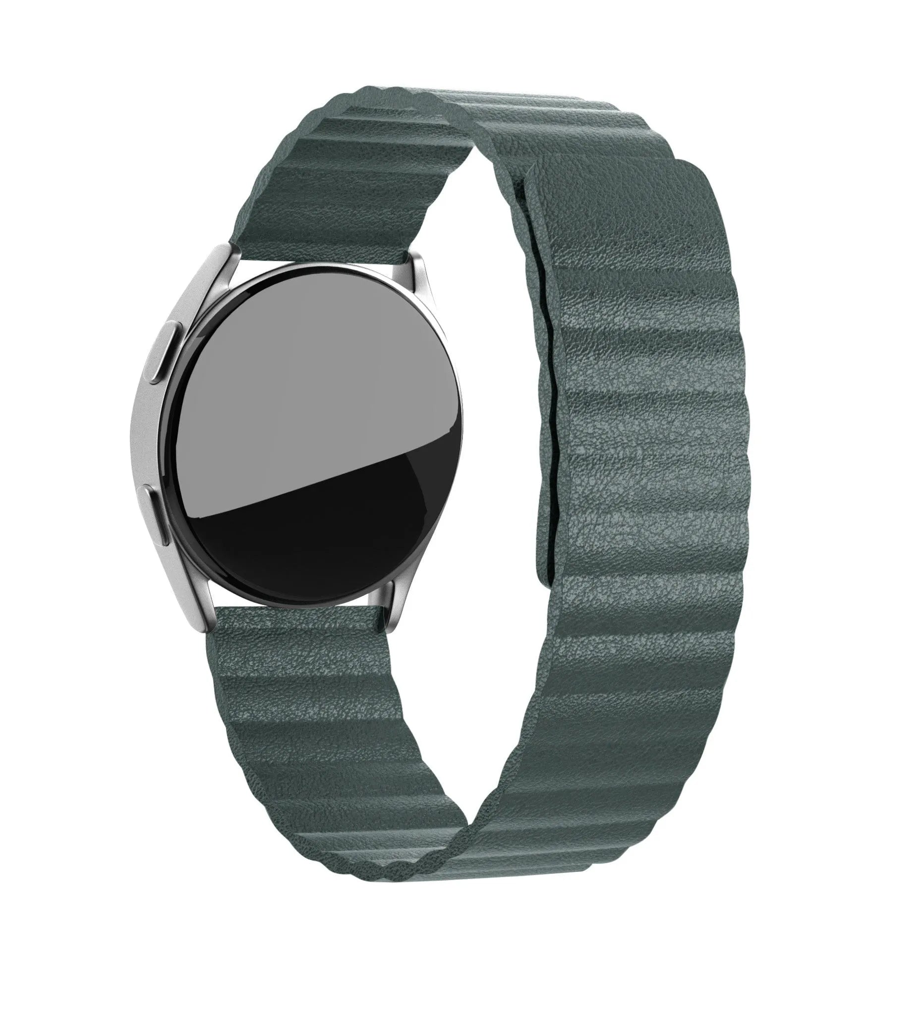 Coros Apex 42mm leren loop bandje (dennengroen)