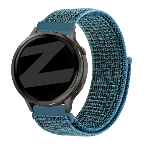 Bandz Garmin Forerunner 265s nylon loop band (groen-grijs)