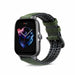 Amazfit GTS 3 siliconen / leren bandje (groen)