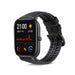 Xiaomi Amazfit GTS siliconen / leren bandje  (zwart)