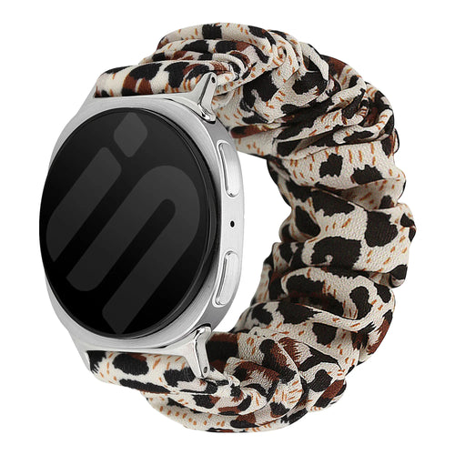 Samsung Galaxy Watch 8 - 44mm scrunchie bandje (luipaard)