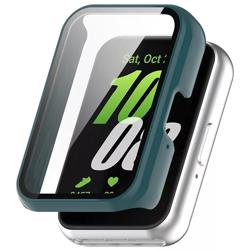 Samsung Galaxy Fit 3 PC hard case met glas (dennengroen)